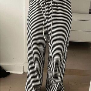 Black and White Striped Pants